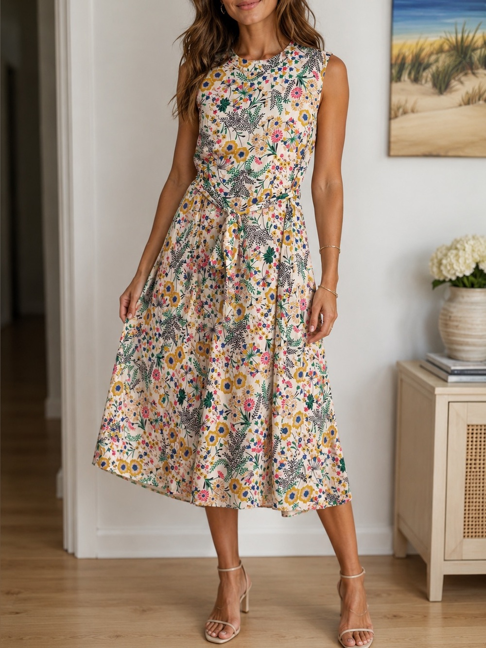 Boden Zada Midi Dress in Floral